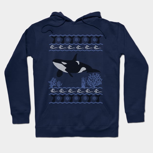 Killer Whale Ugly Sweater Hoodie by Realm of the Sea